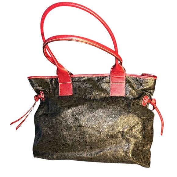 Dooney & Bourke PVC Red & Black Satchel K8192265 - Picture 4 of 9